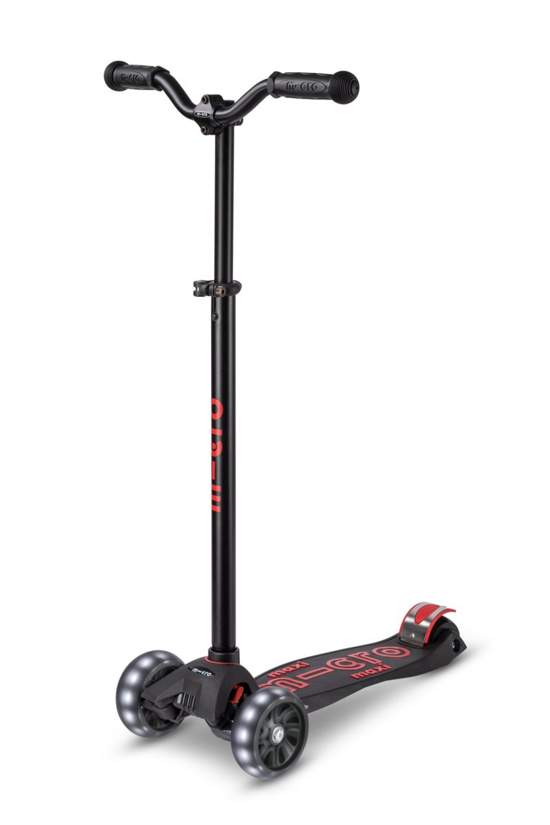 Φωτογραφία προϊόντος: Micro Πατίνι Maxi Deluxe Pro LED Τρίτροχο Μαύρο-Κόκκινο (MMD136)
