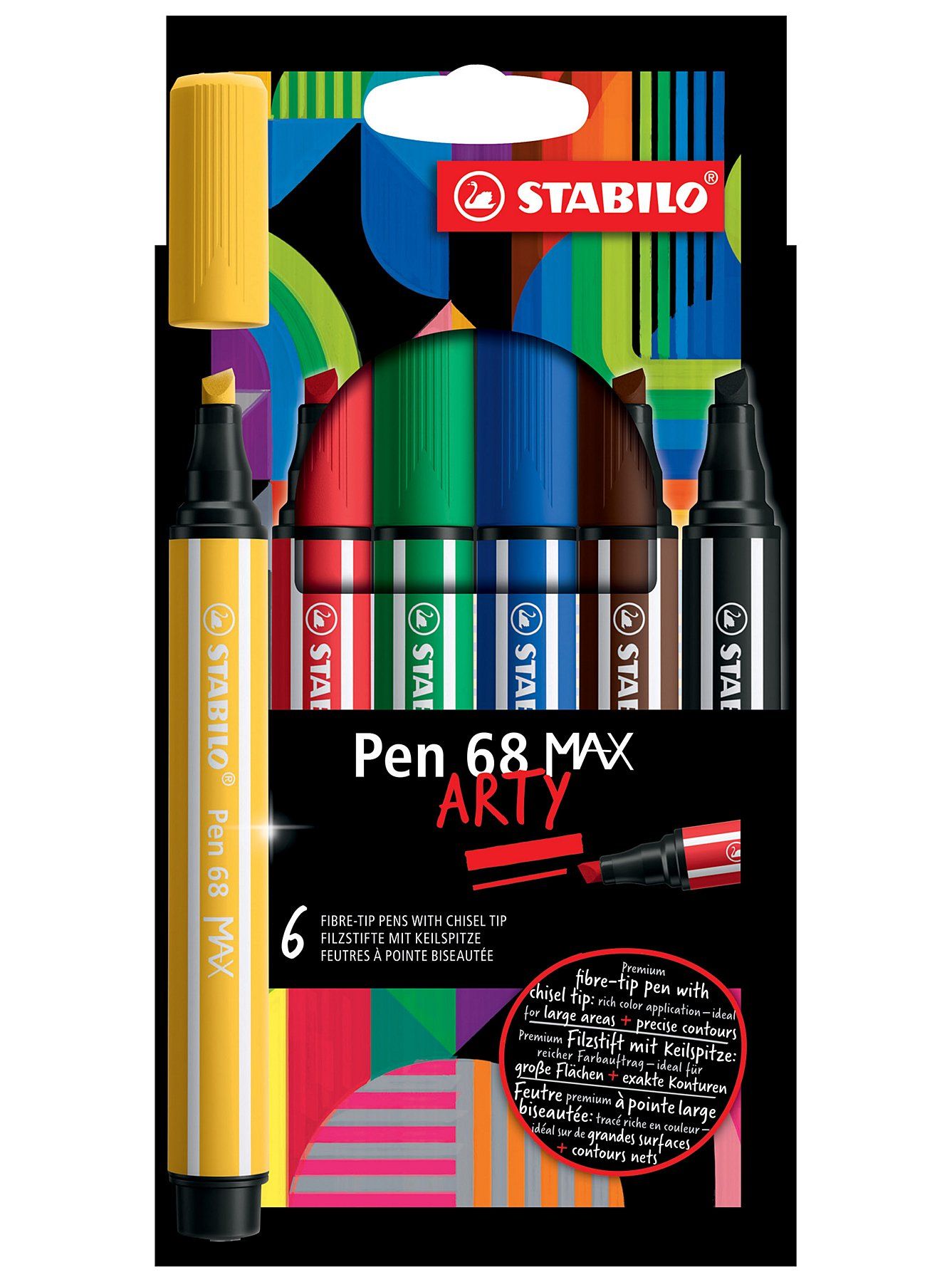 Φωτογραφία προϊόντος: Stabilo Μαρκαδόροι Arty Pen 68 Max 6 Χρώματα (128768106)
