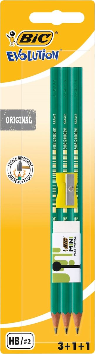 Φωτογραφία προϊόντος: Bic Evolution Σετ HB με Γόμα Πράσινο 5τμχ (942081)
