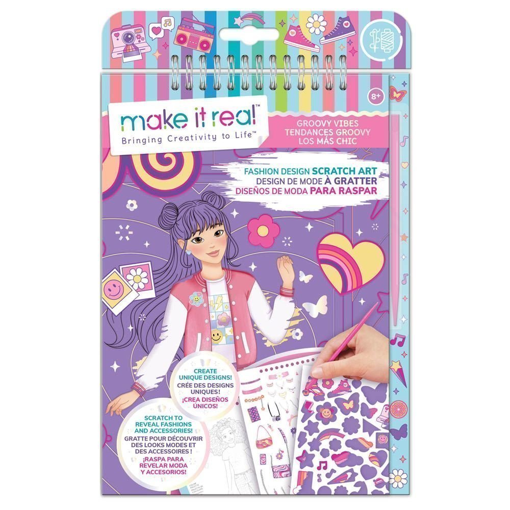 Φωτογραφία προϊόντος: Make It Real- Fashion Design Scetchbook Scratch Groovy Vibe (3211)