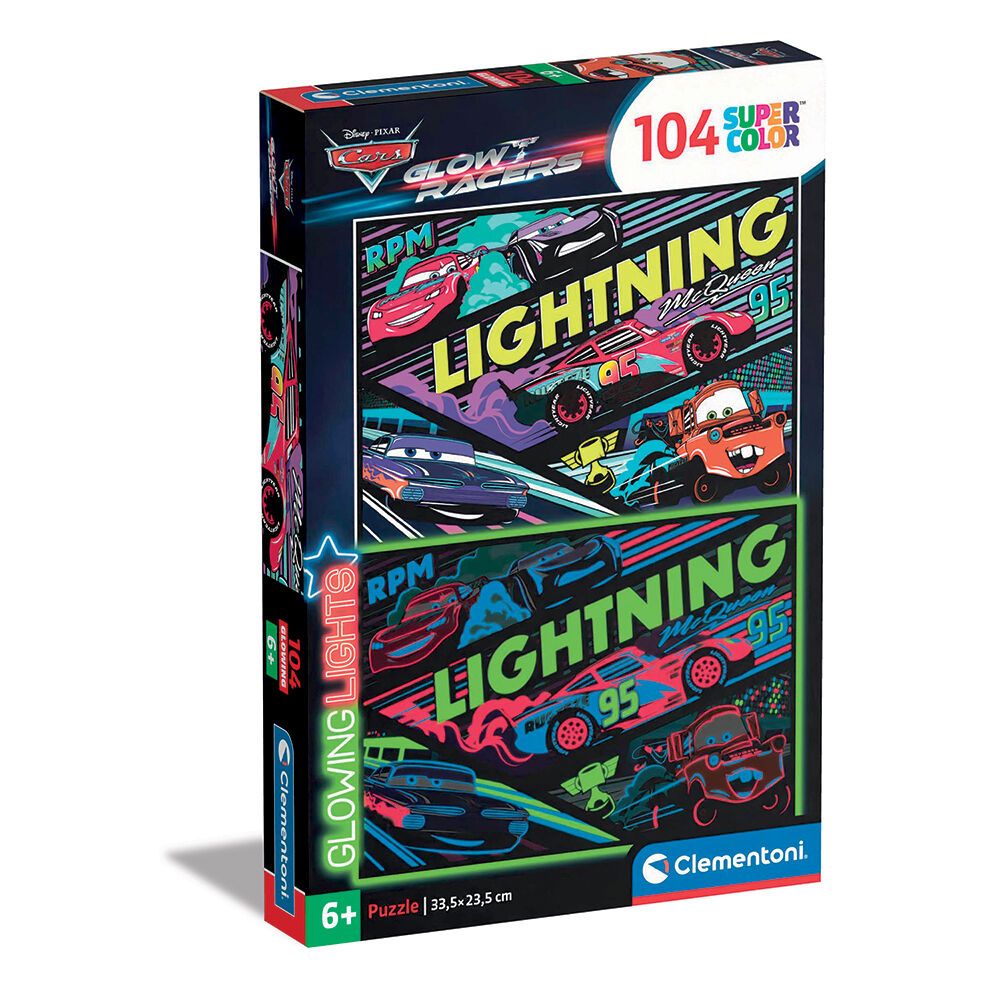 Φωτογραφία προϊόντος: Clementoni Παιδικό Παζλ Glowing Lights Disney Cars Glow Racers (1210-25758)