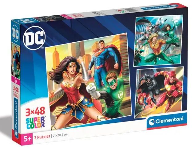 Φωτογραφία προϊόντος: Clementoni Παζλ 3x48 Super Color DC Comics Justice League (1200-25296)