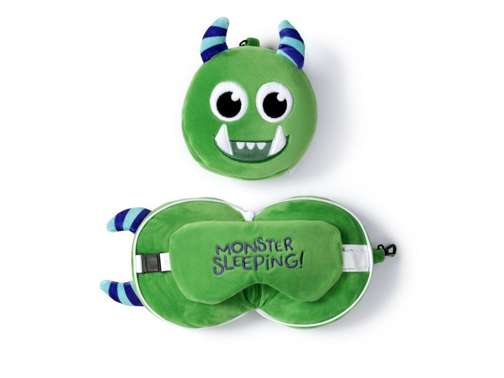 Φωτογραφία προϊόντος: Puckator Relaxeazzz Plush Μαξιλάρι Ταξιδιού-Μάσκα Ματιών Green Monster (CUSH223)