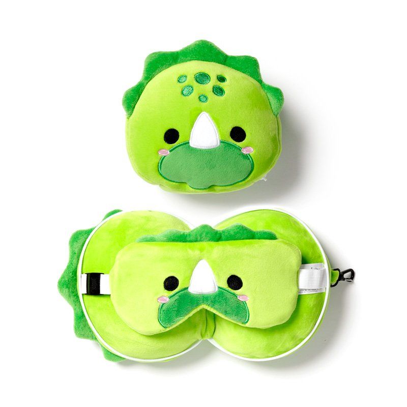 Φωτογραφία προϊόντος: Puckator Relaxeazzz Plush Μαξιλάρι Ταξιδιού-Μάσκα Ματιών Dinosaur (CUSH251)