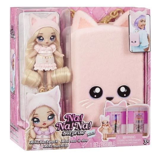 Φωτογραφία προϊόντος: MGA Entertainment Κούκλα Να Να Να Surpise Mini Backpack Playset Blue Cat (592334EUC)