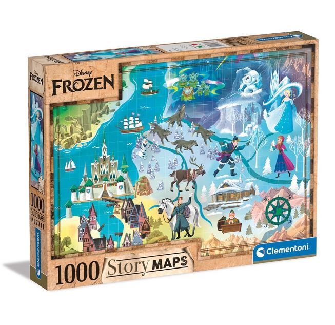 Φωτογραφία προϊόντος: Πάζλ 1000 τμχ Clementoni Story Maps Frozen (1260-39666)