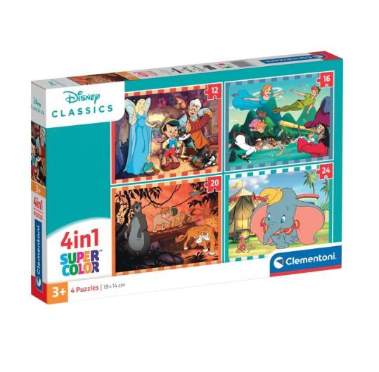 Φωτογραφία προϊόντος: Clementoni Πάζλ 4 σε 1 Super Colour Disney (1200-21523)