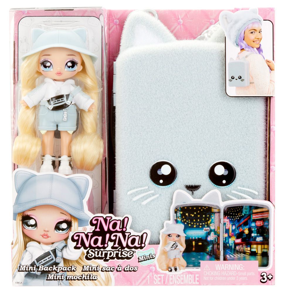 Φωτογραφία προϊόντος: MGA Entertainment Na! Na! Na! Κούκλα Surprise Mini Backpack Playset Γκρι (592341EUC)