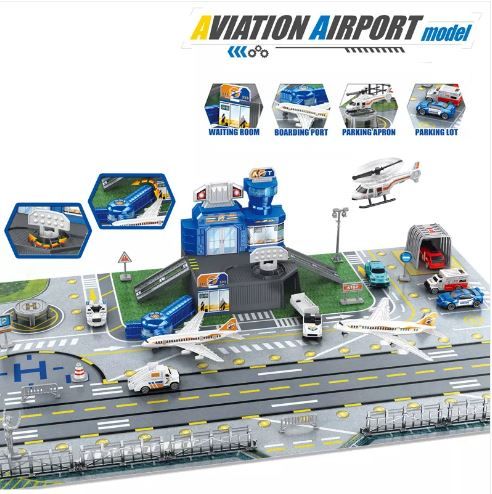 Φωτογραφία προϊόντος: Blue Toys Αεροδρόμιο Aviation Airport Με Οχήματα και Αεροπλάνα (MKN866541)