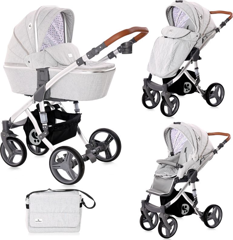 Φωτογραφία προϊόντος: Lorelli Καρότσι Rimini 2 In 1 Mama Bag Grey And Black Dots (10021052164)