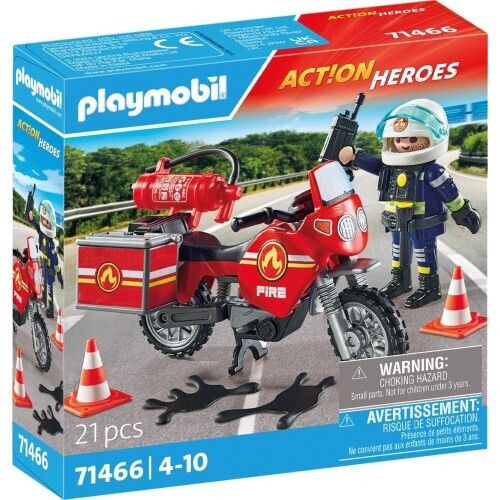 Φωτογραφία προϊόντος: Playmobil Πυροσβέστης Με Μοτοσικλέτα (71466)