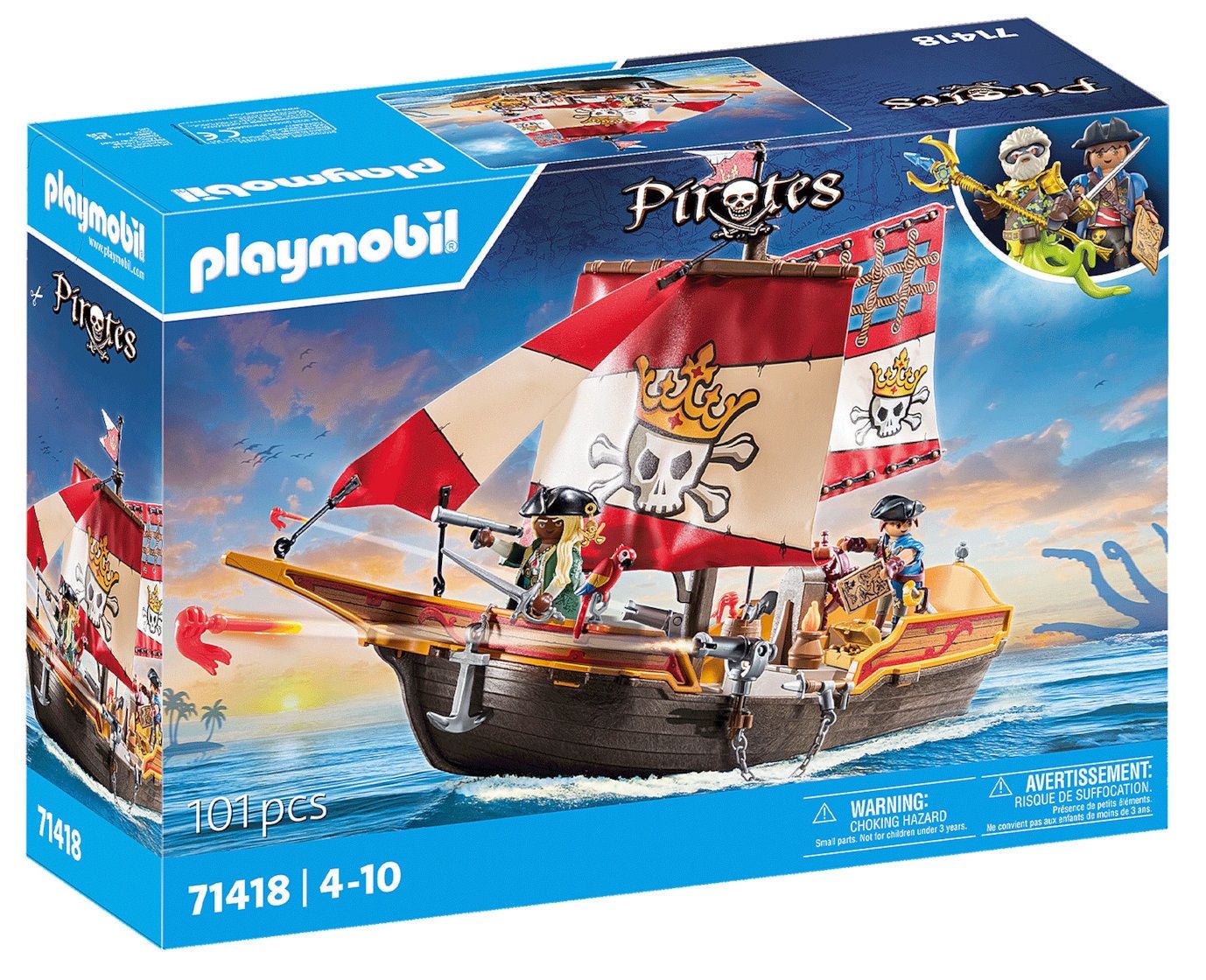 Φωτογραφία προϊόντος: Playmobil Πειρατική Γαλέρα Ο Βασιλιάς Των Πειρατών (71418)