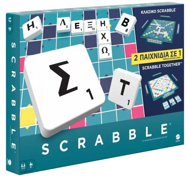Φωτογραφία προϊόντος: Mattel Επιτραπέζιο Νεο Scrabble 2 σε 1 - Ελληνική Έκδοση (HXW06)