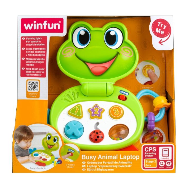 Φωτογραφία προϊόντος: Winfun Laptop Βατραχάκι Busy Animal Laptop Frog (08001A-NL)
