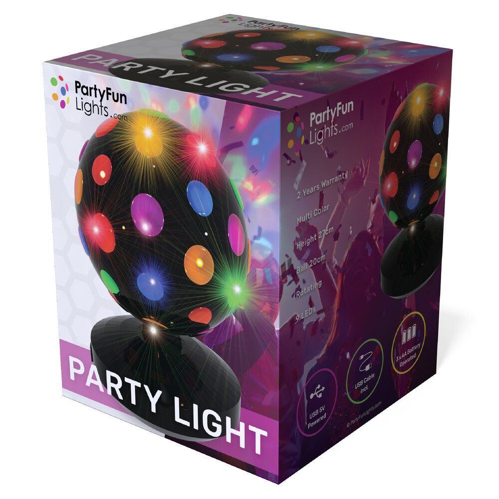 Φωτογραφία προϊόντος: PartyFun Lights Party Led Φώτα Μπάλα Disco 8εκ Με Κίνηση (86816)