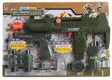 Φωτογραφία προϊόντος: Blue Toys Όπλο Justice Military Series Σετ 2 Όπλων, Κυάλια, Ασύρματο και Πυξίδα (MKM660631)