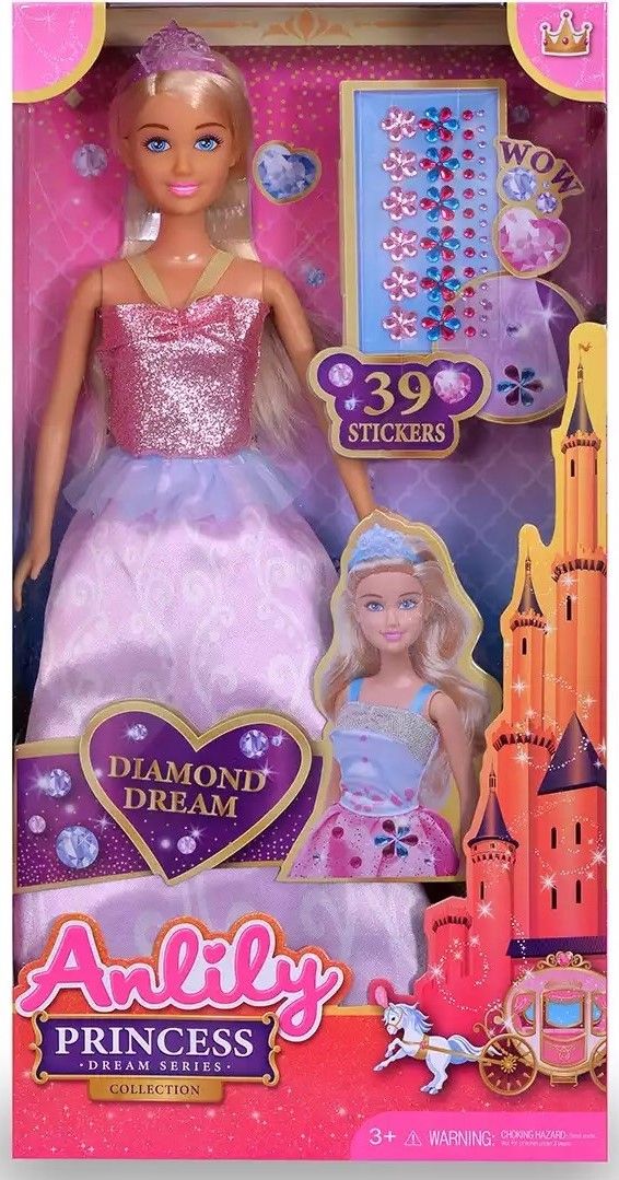 Φωτογραφία προϊόντος: Blue Toys Κούκλα Anlily Diamond Dream με 39 Αυτοκόλλητα (MKR044333)