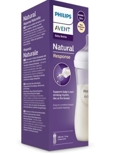 Φωτογραφία προϊόντος: Avent Πλαστικό Μπιμπερό Natural Response με Θηλή Σιλικόνης 330ml για 3+ μηνών (SCY906/01)