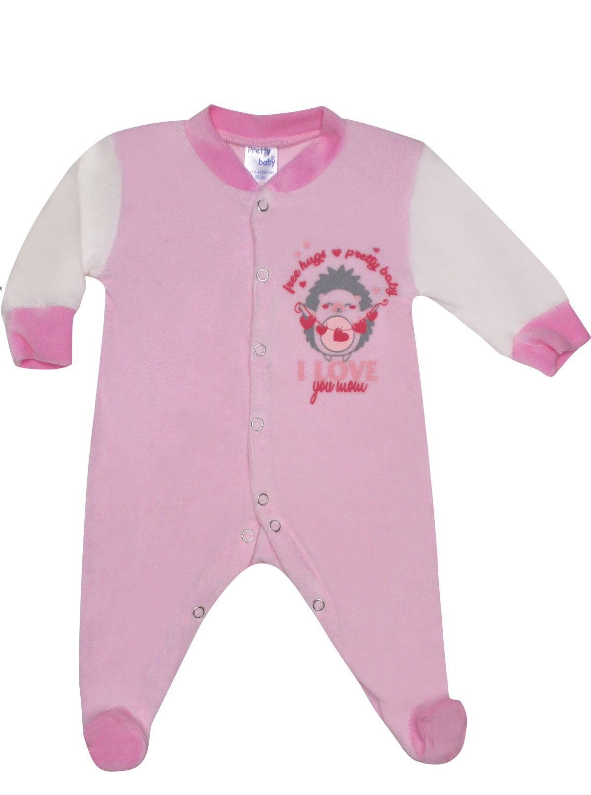 Φωτογραφία προϊόντος: Pretty baby Eleten New Born Φορμάκι Free Hugs I Love You Χρώμα 400 (35786-0)
