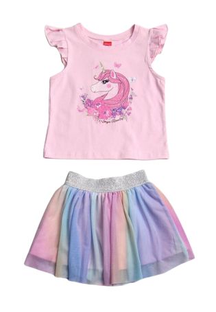 Φωτογραφία προϊόντος: Joyce Mini σετ Σορτς Μπλούζα Skirt Unicorn Ροζ (2311163-2)