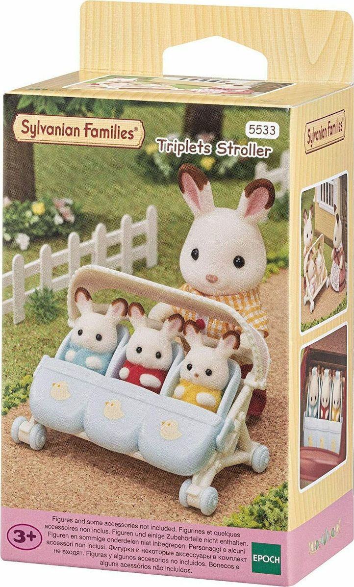 Φωτογραφία προϊόντος: Epoch Sylvanian Families: Καρότσι Για Μωρά Τριθέσιο (05533)