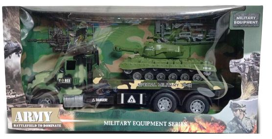 Φωτογραφία προϊόντος: Blue Toys Όχημα Friction Φορτηγό Με Άρμα Μάχης και Στρατιώτες (MKK080034)