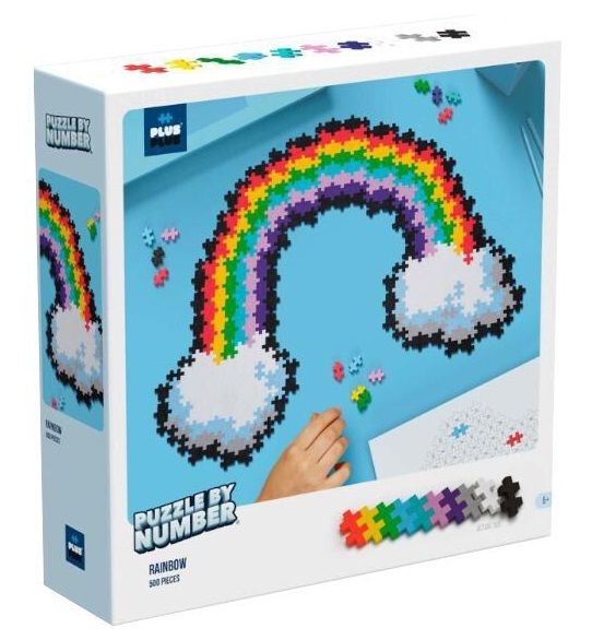 Φωτογραφία προϊόντος: Giochi Preziosi Τουβλάκια Plus+ Puzzle By Number Ουράνιο Τόξο 500τμχ (PLS3913)