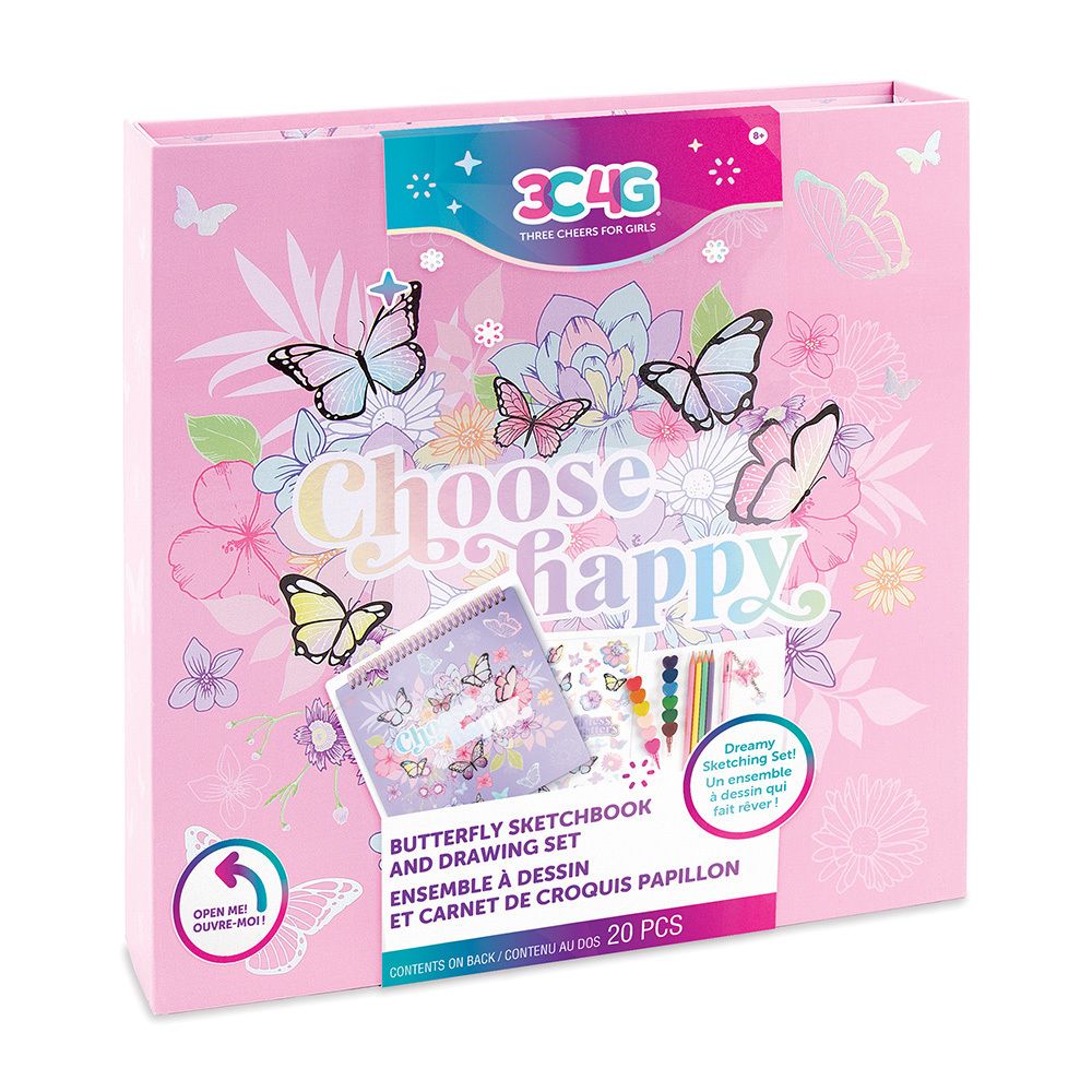 Φωτογραφία προϊόντος: Make It Real Butterfly Sketchbook And Drawing Σετ (12028)