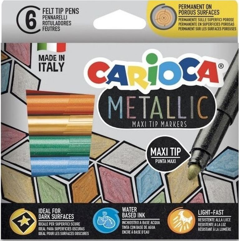 Φωτογραφία προϊόντος: Carioca Μαρκαδόροι Metallic Maxi/6 (133431610)