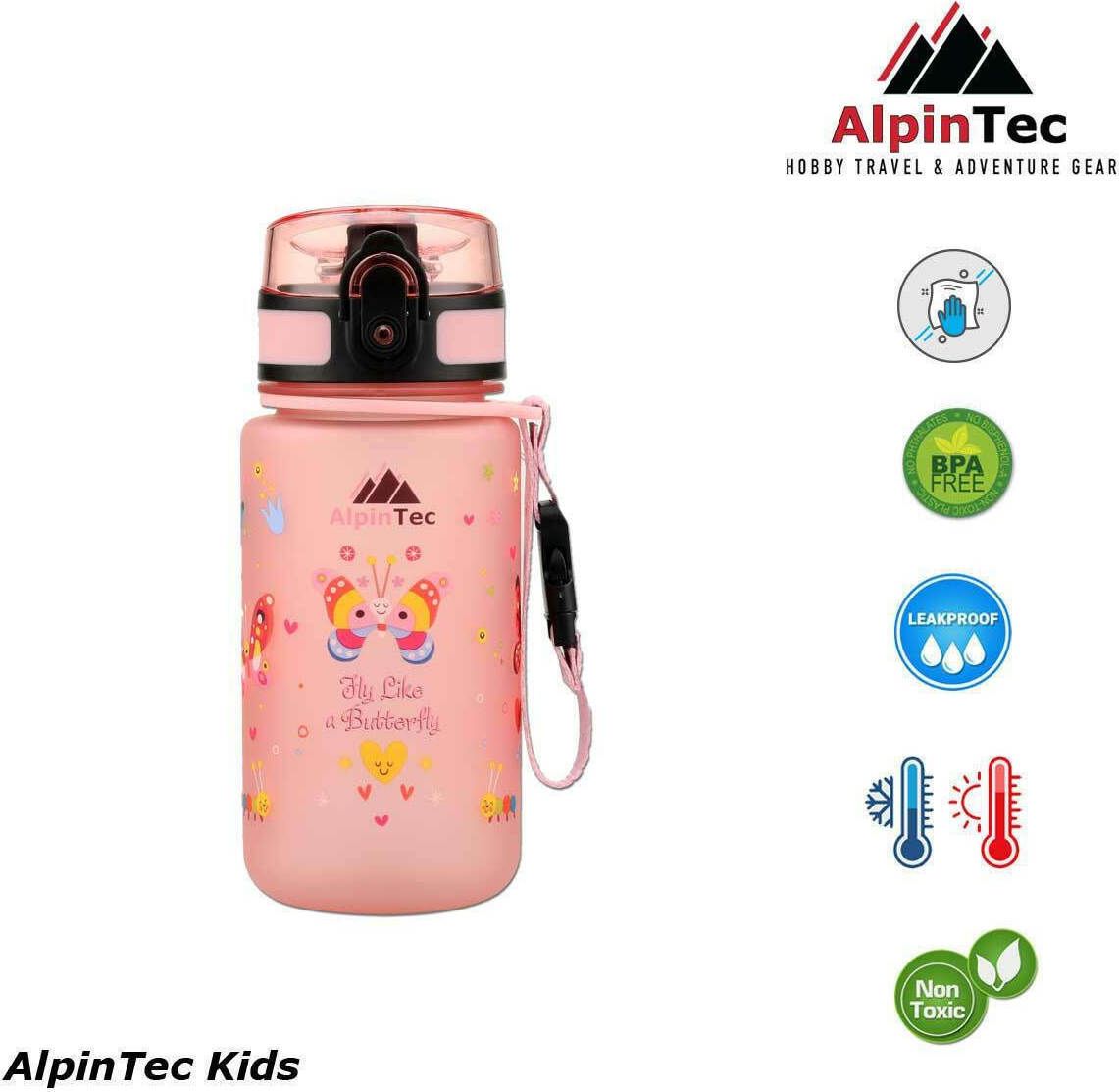Φωτογραφία προϊόντος: AlpinPro Παγούρι Πλαστικό Kids 350ml Flamingo Butterfly (C-350FL-BU)