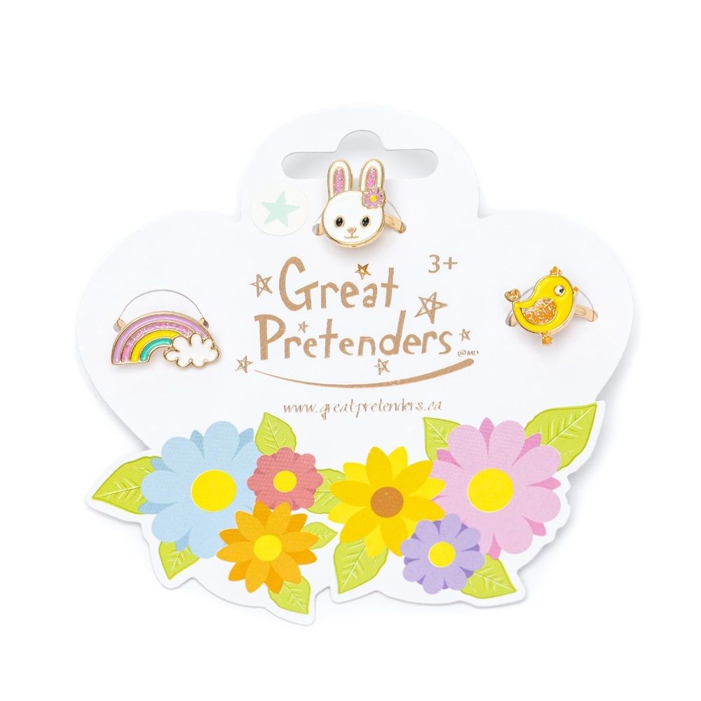 Φωτογραφία προϊόντος: Great Pretenders Παιδικά Δαχτυλίδια 'Άνοιξη - Λαγουδάκι' (84519)