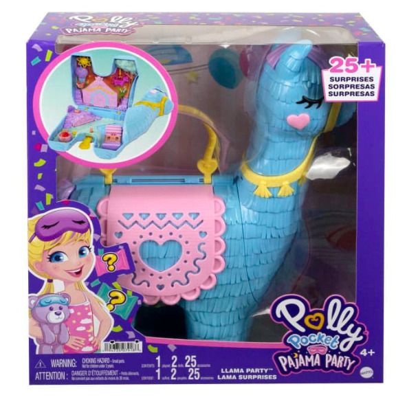 Φωτογραφία προϊόντος: Mattel Polly Pocket Λάμα Πινιάτα Έκπληξη Σετ (HHX74)