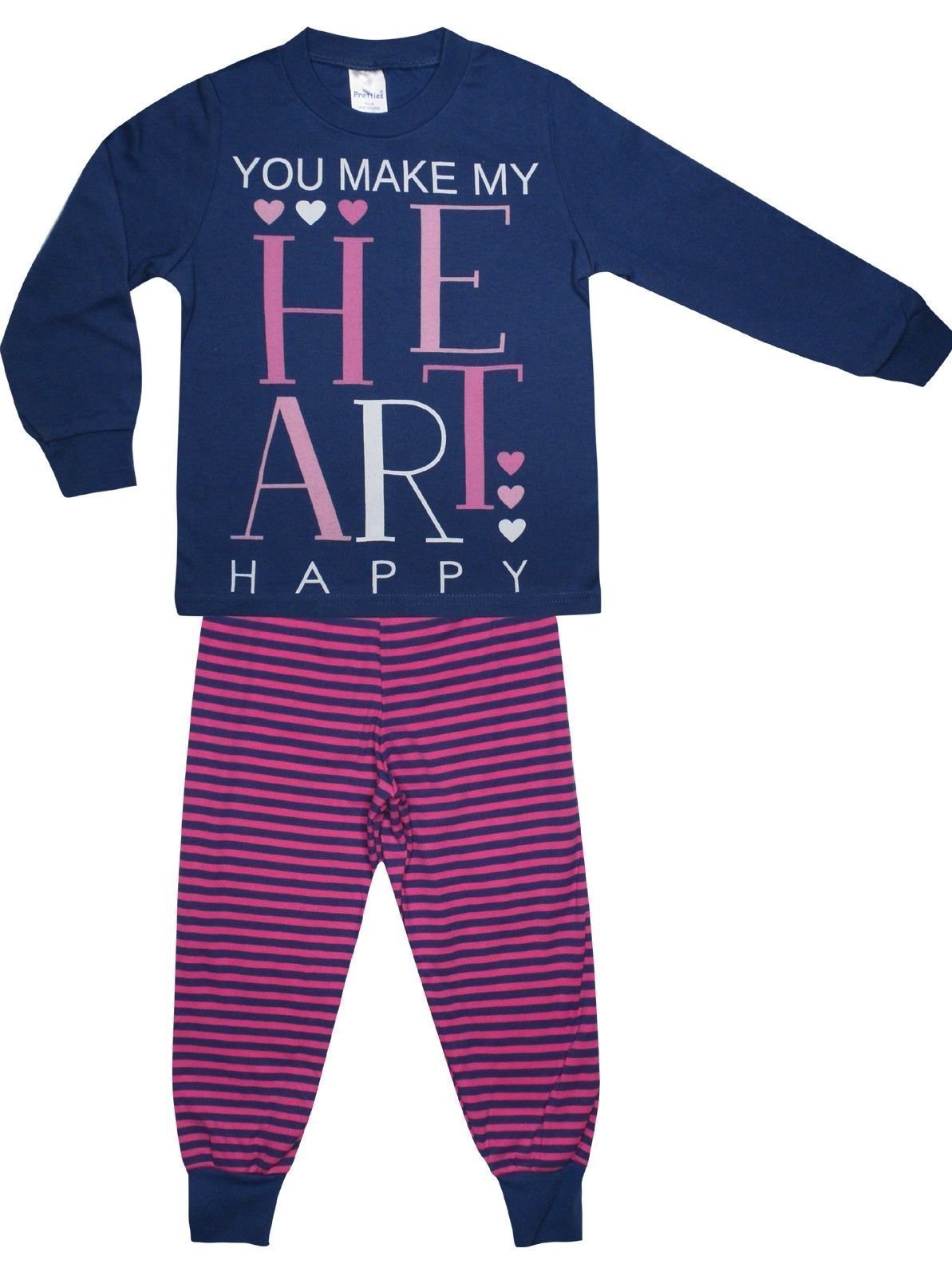 Φωτογραφία προϊόντος: Pretty baby Eleten Πυτζάμα You Make My Heart Happy Ραφ/ Φουξια (64983-05)
