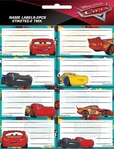 Φωτογραφία προϊόντος: Gim Ετικέτες Σχολικές Cars (772-16846)