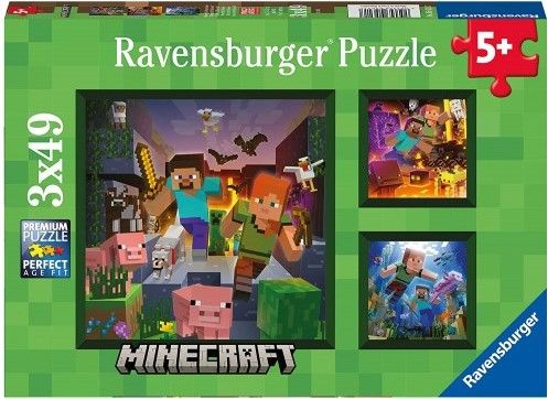 Φωτογραφία προϊόντος: Παζλ 3Χ49 Ravensburger Minecraft Biomes (05621)