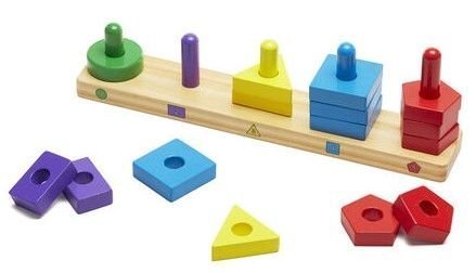 Φωτογραφία προϊόντος: Melissa &amp; Doug Ξύλινο Εκπαιδευτικό Παιχνίδι Stack and Sort (10379)