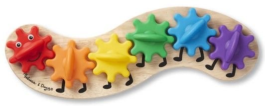 Φωτογραφία προϊόντος: Melissa &amp; Doug Μηχανικό Παιχνίδι Κάμπια με Ξύλινη Βάση (13084)