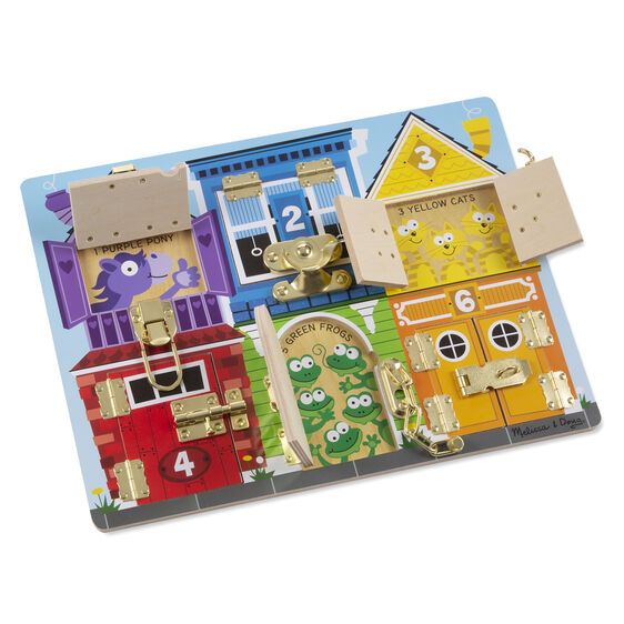 Φωτογραφία προϊόντος: Melissa &amp; Doug Melissa And Doug Ξύλινο Εκπαιδευτικό Συσκευή Κλειδωνιών (13785)