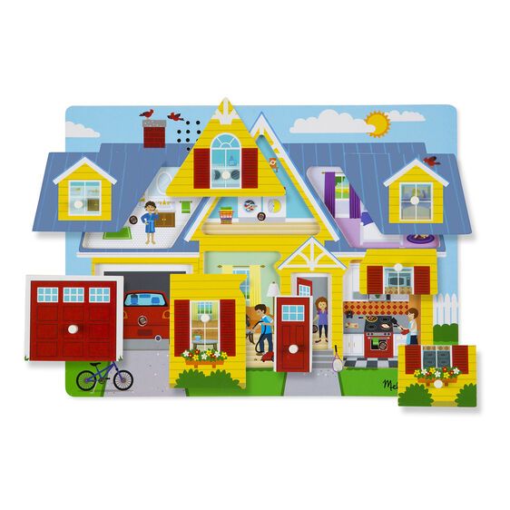 Φωτογραφία προϊόντος: Melissa &amp; Doug Melissa And Doug Ξύλινα Σφηνώματα Με Ηχους Σπιτιού (10734)