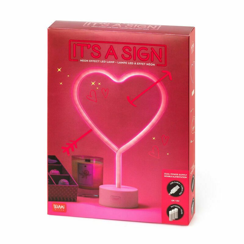 Φωτογραφία προϊόντος: Legami Φωτιστικό It's A Sign Neon Effect Led Lamp Heart (LL0003)
