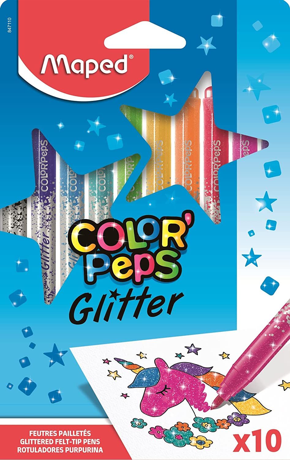 Φωτογραφία προϊόντος: Maped Μαρκαδόροι με Glitter 10 τμχ (847110)