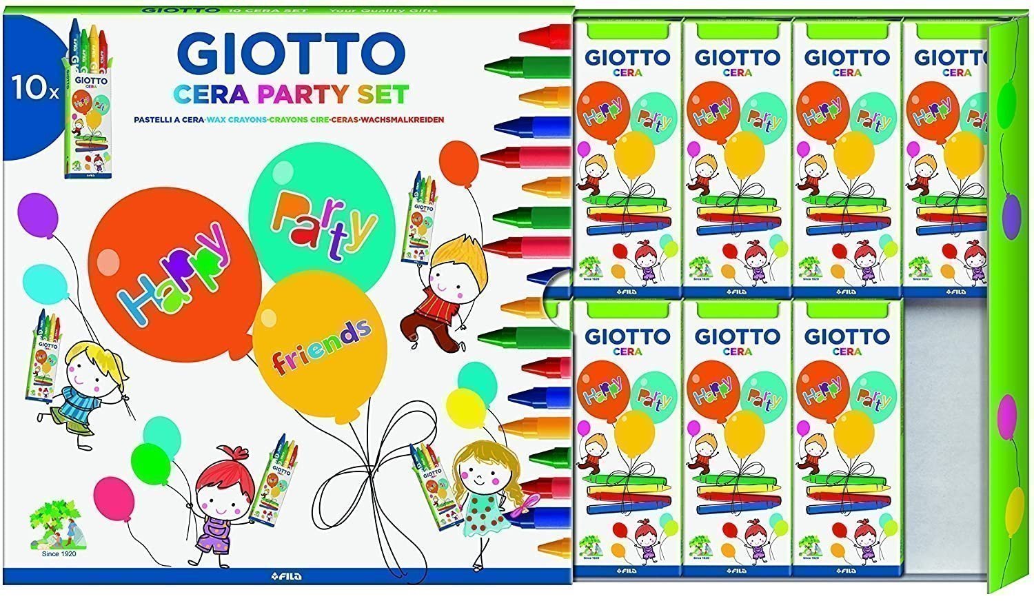 Φωτογραφία προϊόντος: Giotto Kids Part Gift Box 10 x 4 Σετ Κηρομπογιές (000311000)