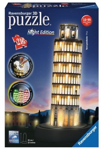 Φωτογραφία προϊόντος: Παζλ 3D Ravensburger Led Πυργος Της Πιζας-Night Edition (12515)