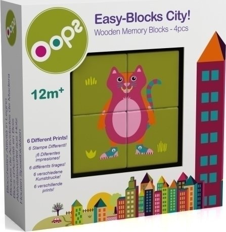 Φωτογραφία προϊόντος: Ξυλινα Τουβλακια Oops Easy Blocks Σε 2 Σχεδια (49112)