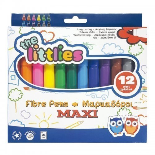 Φωτογραφία προϊόντος: The Littlies Μαρκαδοροι Maxi Xl Fibre Pens 12 Χρωματα (000646034)