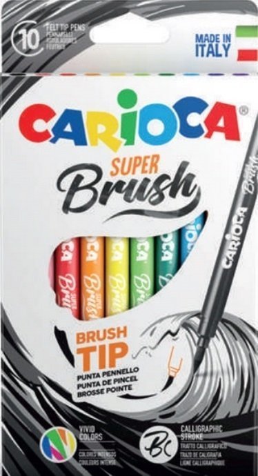 Φωτογραφία προϊόντος: Carioca Μαρκαδοροι Super Brush 10 Χρωματα (133010000)
