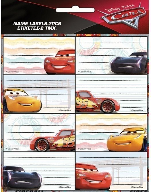 Φωτογραφία προϊόντος: Gim Ετικετες Σχολικες Cars (772-16646)
