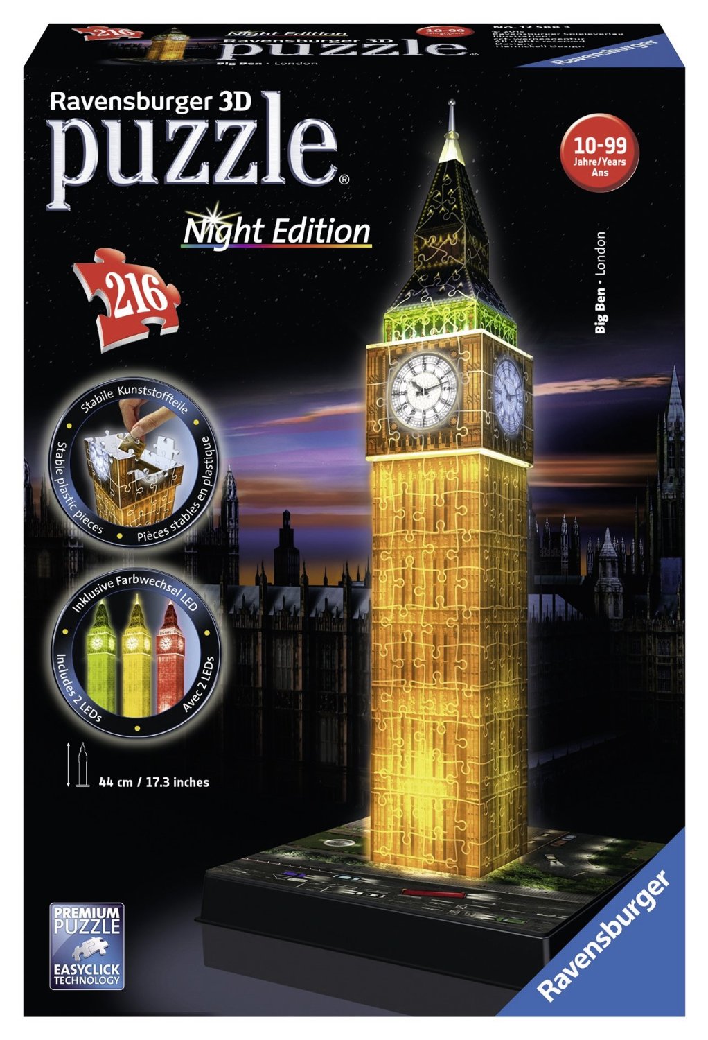 Φωτογραφία προϊόντος: Παζλ 3D Ravensburger Led Big Ben (12588)