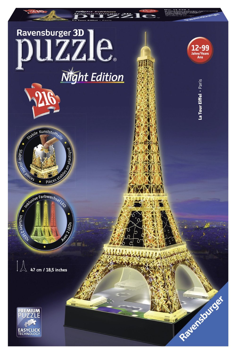 Φωτογραφία προϊόντος: Παζλ 3D Ravensburger Led Ο Πυργος Του Αιφελ (12579)
