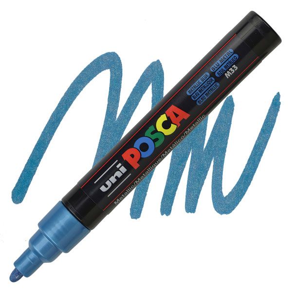 Φωτογραφία προϊόντος: Posca Μαρκαδόρος 1.8-2.5mm Μπλε Μεταλλικό (PC-5M-ΜΕΤ.ΜΠΛΕ)